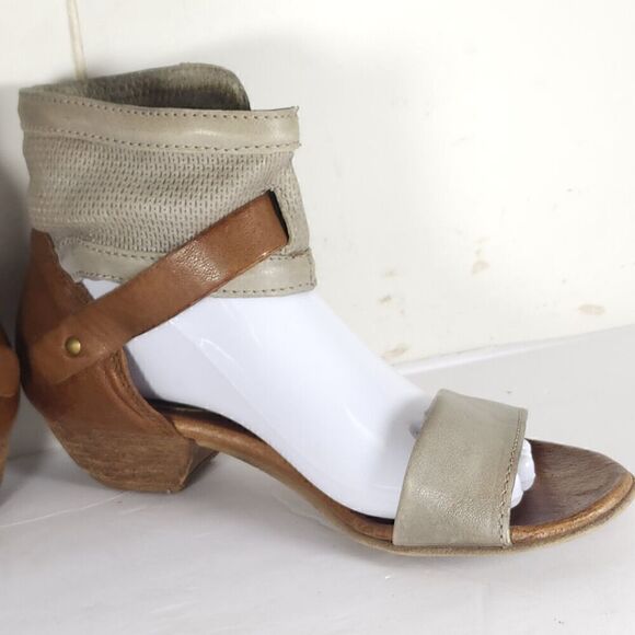 Miz Mooz Women's Cali US8-8,5 EU39 Brown Gray Ankle Wrap Gladiator Sandals Shoes - Picture 7 of 16